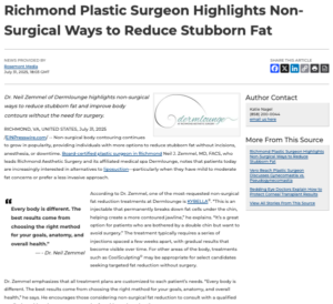 Dr. Neil Zemmel explains non-surgical treatments that can help reduce stubborn fat and enhance body contours without surgery.